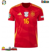 Camisa de Futebol Espanha Rodri Hernandez #16 Equipamento Principal Europeu 2024 Manga Curta